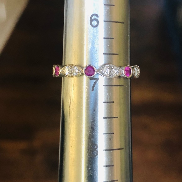 Tiffany & Co. Platinum Pink Sapphires and Diamonds - Picture 8 of 11